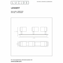 Lampes Industrielles-Luminaires Lucide Spot de plafond Lucide LENNERT LED Noir, 3 lumières