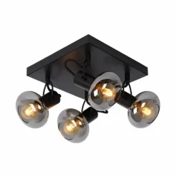 Luminaires Lucide Spot de plafond Lucide MADEE Noir, 4 lumières
