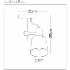 Lampes Industrielles-Luminaires Lucide Spot de plafond Lucide QUINNY Noir, 1 lumière