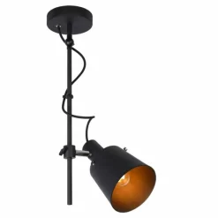 Lampes Industrielles-Luminaires Lucide Spot de plafond Lucide QUINNY Noir, 1 lumière