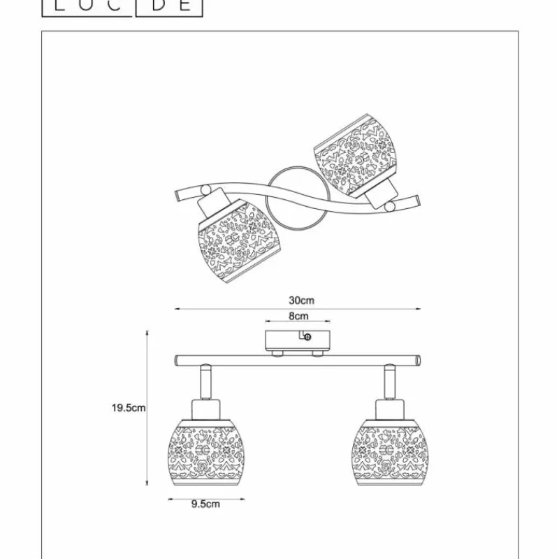 Lampe Turque-Luminaires Lucide Spot de plafond Lucide TAHAR Blanc, 2 lumières
