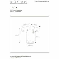 Luminaires Lucide Spot de plafond Lucide TAYLOR LED Blanc, 1 lumière* Spots Et Projecteurs