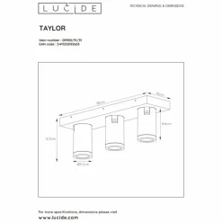 Luminaires Lucide Spot de plafond Lucide TAYLOR LED Blanc, 3 lumières* Éclairage Led