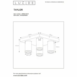 Luminaires Lucide Spot de plafond Lucide TAYLOR LED Blanc, 4 lumières* Éclairage Led