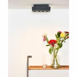 Luminaires Scandinaves-Luminaires Lucide Spot de plafond Lucide XIRAX LED Noir, 2 lumières