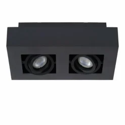 Luminaires Scandinaves-Luminaires Lucide Spot de plafond Lucide XIRAX LED Noir, 2 lumières