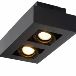 Luminaires Scandinaves-Luminaires Lucide Spot de plafond Lucide XIRAX LED Noir, 2 lumières