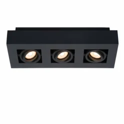 Luminaires Scandinaves-Luminaires Lucide Spot de plafond Lucide XIRAX LED Noir, 3 lumières