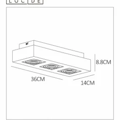 Luminaires Scandinaves-Luminaires Lucide Spot de plafond Lucide XIRAX LED Noir, 3 lumières