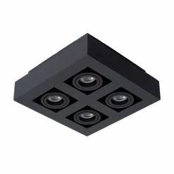 Luminaires Scandinaves-Luminaires Lucide Spot de plafond Lucide XIRAX LED Noir, 4 lumières