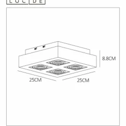 Luminaires Scandinaves-Luminaires Lucide Spot de plafond Lucide XIRAX LED Blanc, 4 lumières