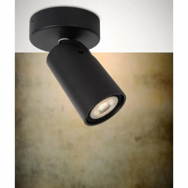Luminaires Scandinaves-Luminaires Lucide Spot de plafond Lucide XYRUS LED Noir, 1 lumière