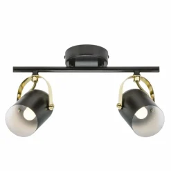 Lampes Industrielles-Luminaires Nordlux Spot de plafond Nordlux LOTUS Laiton, Noir, 2 lumières