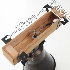 Lampes Vintages & Rétros-hofstein Spot de plafond Oksbol Gris, Brun clair, Acier brossé, 1 lumière