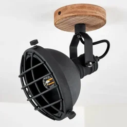 Lampes Industrielles-hofstein Spot de plafond Onsala Brun, Noir, 1 lumière