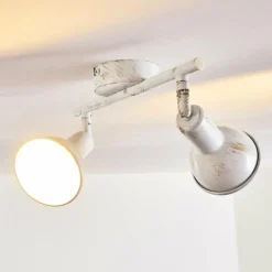 Lampes Dorées-hofstein Spot de plafond Polmak Or, Blanc, 2 lumières