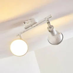 Lampes Dorées-hofstein Spot de plafond Polmak Or, Blanc, 2 lumières