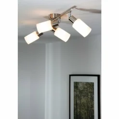 Luminaires Reality Spot de plafond Reality Acier inoxydable, Blanc, 4 lumières