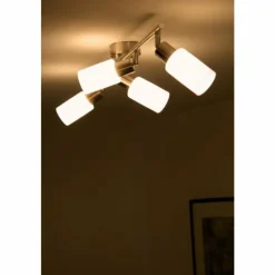 Luminaires Reality Spot de plafond Reality Acier inoxydable, Blanc, 4 lumières