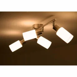 Luminaires Reality Spot de plafond Reality Acier inoxydable, Blanc, 4 lumières