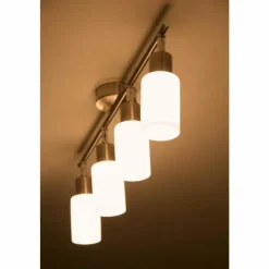 Luminaires Reality Spot de plafond Reality Acier inoxydable, Blanc, 4 lumières