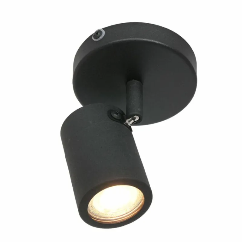 Luminaires Steinhauer Spot de plafond Steinhauer Upround LED Noir, 1 lumière* Éclairage Led