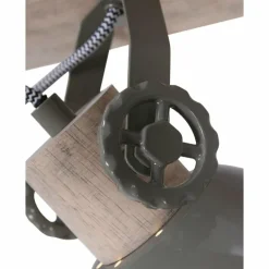 Lampes Industrielles-Luminaires Steinhauer Spot de plafond Steinhauer Gearwood Vert, Bois foncé, 4 lumières