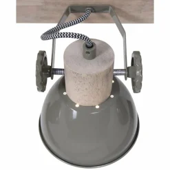 Lampes Industrielles-Luminaires Steinhauer Spot de plafond Steinhauer Gearwood Vert, Bois foncé, 4 lumières