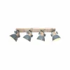 Lampes Industrielles-Luminaires Steinhauer Spot de plafond Steinhauer Gearwood Gris, Bois foncé, 4 lumières