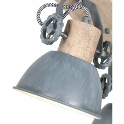 Lampes Industrielles-Luminaires Steinhauer Spot de plafond Steinhauer Gearwood Gris, Bois foncé, 4 lumières