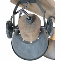 Lampes Industrielles-Luminaires Steinhauer Spot de plafond Steinhauer Gearwood Gris, Bois foncé, 4 lumières
