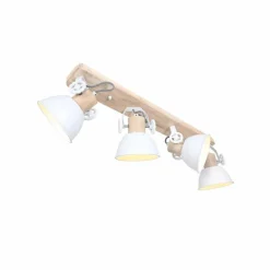 Lampes Industrielles-Luminaires Steinhauer Spot de plafond Steinhauer Gearwood Bois foncé, Blanc, 4 lumières