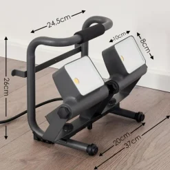 hofstein Spot d'extérieur Dyndved LED Gris, 2 lumières