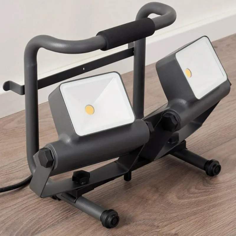 hofstein Spot d'extérieur Dyndved LED Gris, 2 lumières