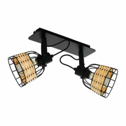 Style Boho-Chic-Luminaires Eglo Spot Eglo ANWICK 1 Noir, 2 lumières