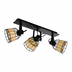 Style Boho-Chic-Luminaires Eglo Spot Eglo ANWICK 1 Noir, 3 lumières