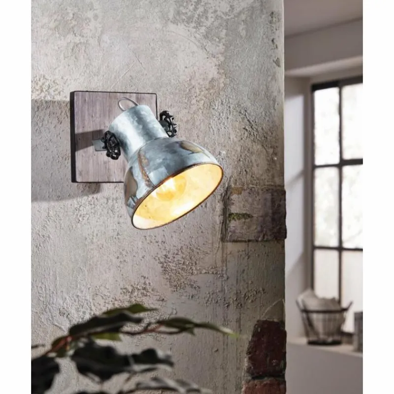 Lampes Vintages & Rétros-Luminaires Eglo Spot Eglo BARNSTAPLE Brun, 1 lumière