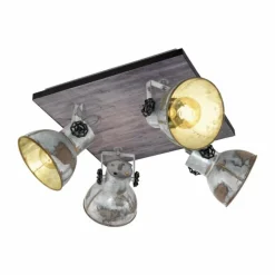 Lampes Vintages & Rétros-Luminaires Eglo Spot Eglo BARNSTAPLE Brun, 4 lumières