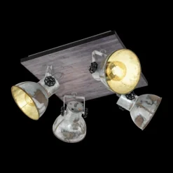 Lampes Vintages & Rétros-Luminaires Eglo Spot Eglo BARNSTAPLE Brun, 4 lumières