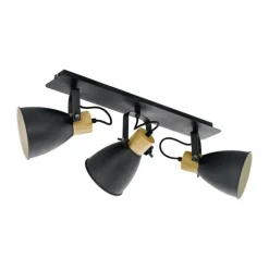 Lampes Vintages & Rétros-Luminaires Eglo Spot Eglo COSWARTH Anthracite, Brun, Blanc, 3 lumières