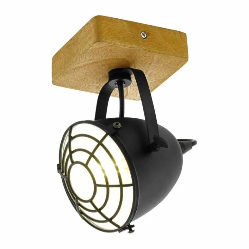 Lampes Vintages & Rétros-Luminaires Eglo Spot Eglo GATEBECK Brun, 1 lumière
