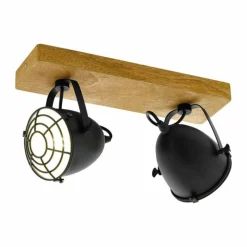 Lampes Vintages & Rétros-Luminaires Eglo Spot Eglo GATEBECK Brun, 2 lumières