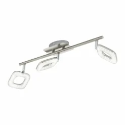 Luminaires Eglo Spot Eglo LITAGO CRYSTAL LED Aspect cristal, Nickel mat, 3 lumières* Spots Et Projecteurs