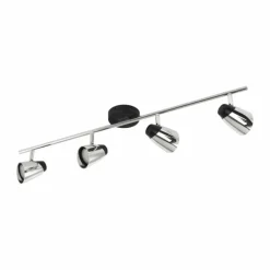 Luminaires Eglo Spot Eglo MONCALVIO LED Chrome, 4 lumières* Éclairage Led