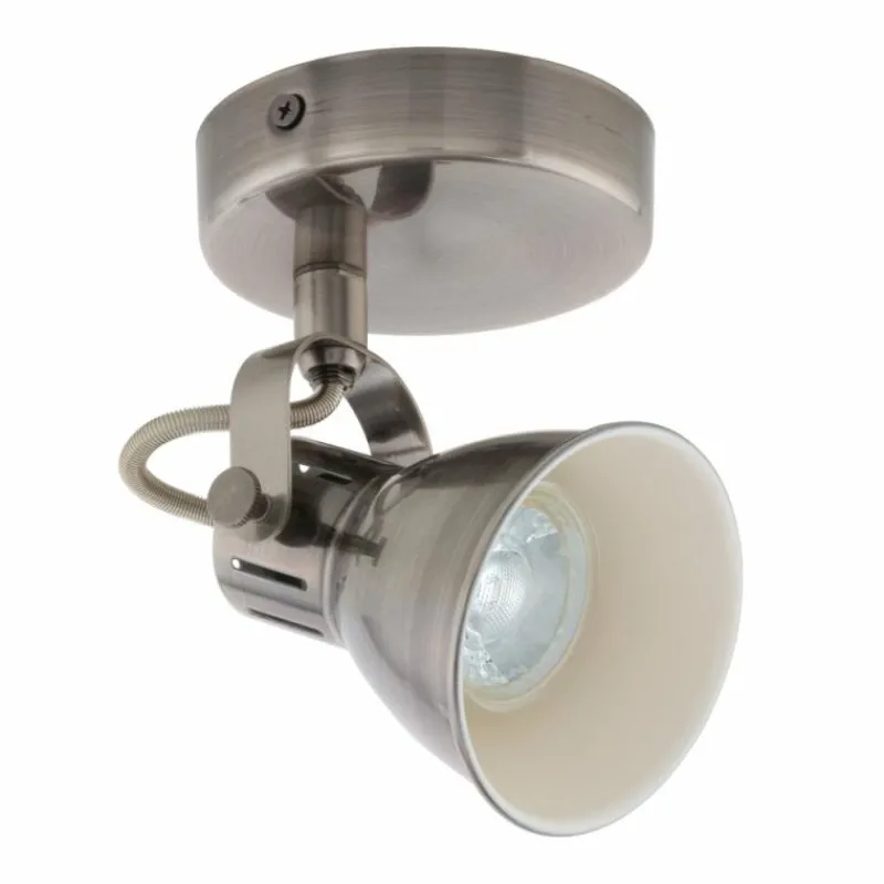 Luminaires Eglo Spot Eglo SERAS LED Brun foncé, Nickel mat, Rose, 1 lumière* Éclairage Led