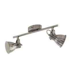 Luminaires Eglo Spot Eglo SERAS LED Brun foncé, Nickel mat, Rose, 2 lumières* Éclairage Led