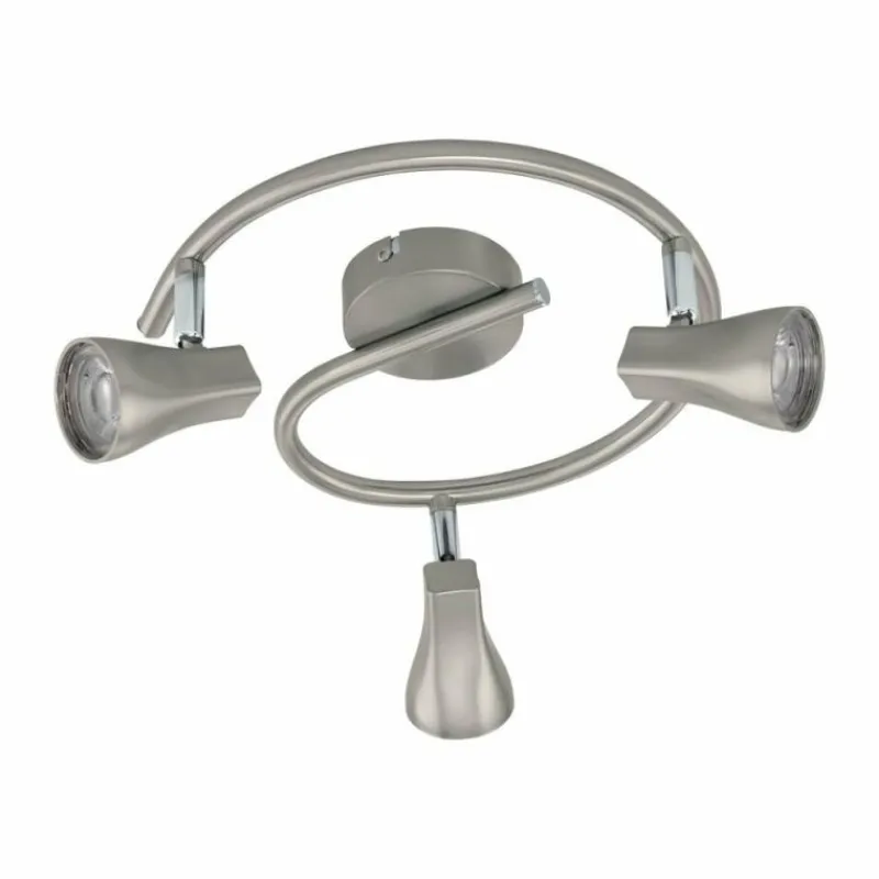 Luminaires Eglo Spot Eglo TIBERIO LED Nickel mat, 3 lumières* Spots Et Projecteurs