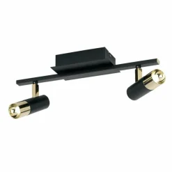 Luminaires Eglo Spot Eglo TOMARES LED Laiton, Noir, 2 lumières* Spots Et Projecteurs
