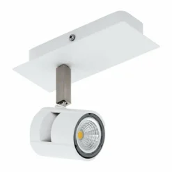 Luminaires Eglo Spot Eglo VERGIANO Nickel mat, Blanc, 1 lumière* Spots Et Projecteurs