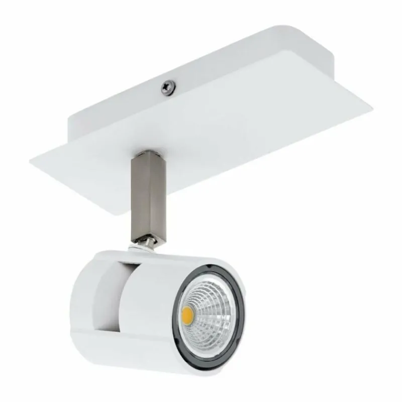 Luminaires Eglo Spot Eglo VERGIANO Nickel mat, Blanc, 1 lumière* Spots Et Projecteurs